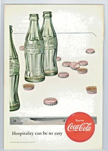 Coca-Cola Hospitality 1952 original puede ser tan fácil imprimir anuncio 10x7 - Imagen 1 de 1