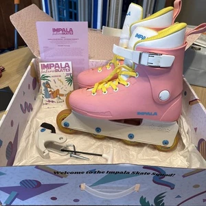 Impala Inline Roller Skates Size 8 USA Lightspeed Model Pink And Yellow Colour - Picture 1 of 5