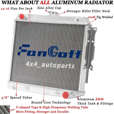 3 Rows Aluminum Radiator For 1968-1972 Dodge Charger, 1970-73 Plymouth Barracuda - Image 1 of 4