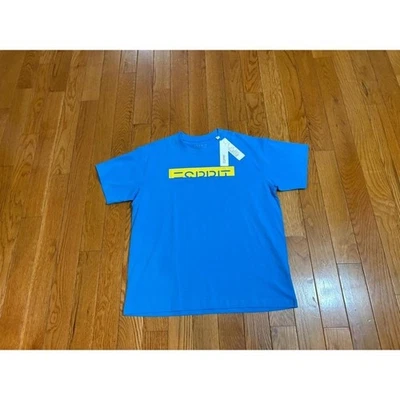 New Esprit Blue Graphic Logo T Shirt Tee XL Extra Large New with Tags - Image 1 of 4