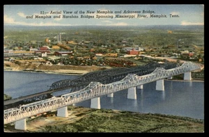 Postcard New Memphis & Arkansas Bridge, Memphis, Tenn. - Picture 1 of 2
