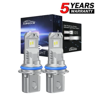 For Mitsubishi Montero 1992-1997 2X 9004 LED Headlight High/Low Beam Bulbs 6000K - Image 1 of 4