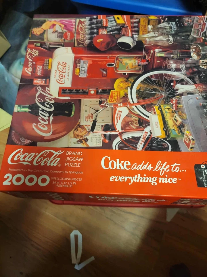 Coca-Cola VTG 1991 Jigsaw Puzzle Coke Adds Life to Everything Nice 2000 Piece - Image 1 of 1