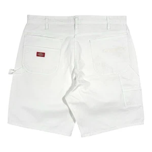 Dickies White Relaxed Fit Twill Carpenter Shorts Painter Jorts W38 Workwear - Picture 1 of 11