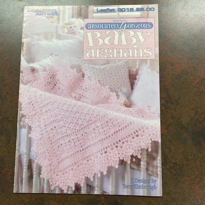 Leisure Arts Absolutely Gorgeous Baby Afghans Crochet Patterns Book 4 -5 Designs - Image 1 of 4
