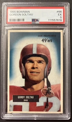 1955 Bowman #66 GORDON SOLTAU PSA 5 EX San Francisco 49ers - Image 1 of 2
