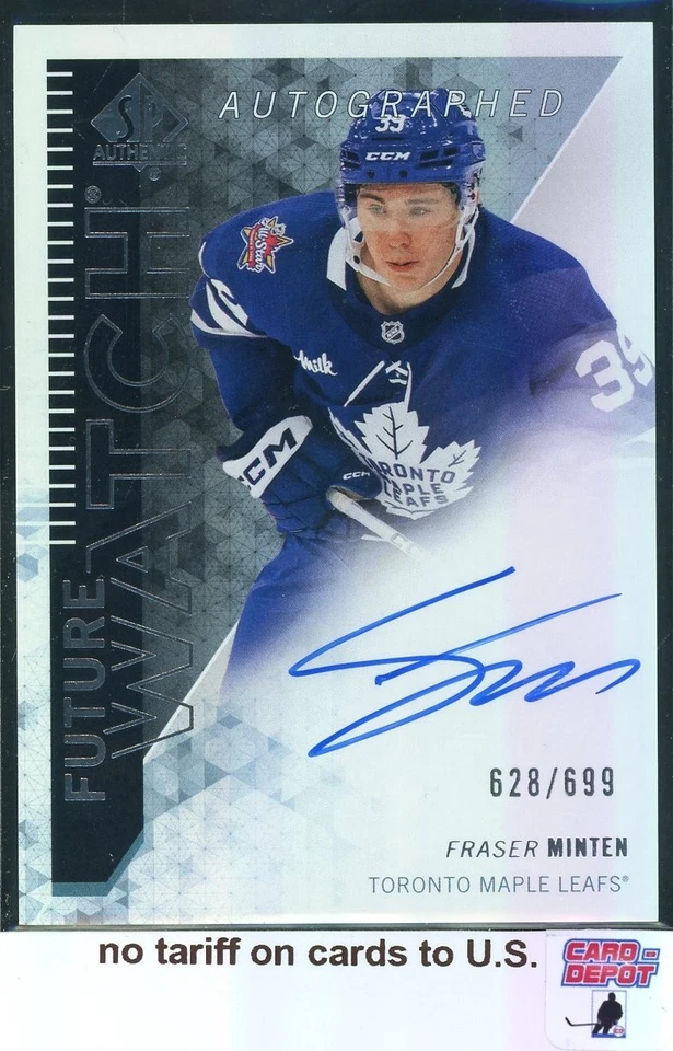 2023-24 SP Authentic Future Watch Retro #FM Fraser Minten Autographs 628/699 - Image 1 of 2