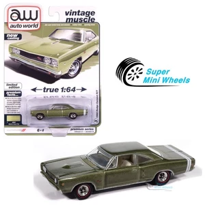 Auto World 1:64 1968 Dodge Coronet R/T Hardtop (Medium Green) - Picture 1 of 2