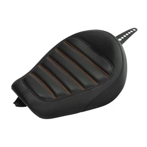 Driver Rider Seat Fit For Harley Sportster XL 883 1200 48 72 10-22 Black+Orange - Picture 1 of 9
