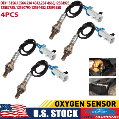 4pcs O2 Oxygen Sensors for 2003-2005 GMC Sierra 1500 5.3L 15284 SG1857 234-4342 Foto 1 de 4