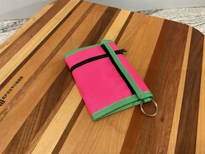 Vintage 80s Style NEON Fluorescent Nylon Hook Loop Wallet - Bild 1 von 7