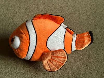 Disney / Pixar - Finding Nemo - Clown Fish - Plush Orange White Black - Bean Bag - Image 1 of 4