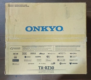 Onkyo TX-RZ30 9.2-Channel 170W 8K/4K AV Receiver - THX Dolby Atmos w/ Bluetooth - Picture 1 of 4