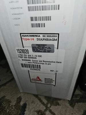 Válvula de diafragma de unión Asahi 2" PVC tipo 14 Foto 1 de 2