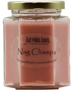 Nag Champa Candle New Hexagon Jar by Just Makes Scents - Picture 1 of 3