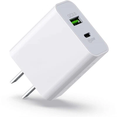 For iPhone 15/16/17 Fast Charger Adapter Block PD 20W Type C USB C To USB C Cord - Image 1 of 4