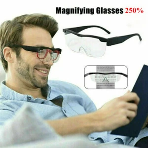 250% Magnifier Glasses With Led Light Magnifying Glasses Loupes Reading Sewing - Picture 1 of 14