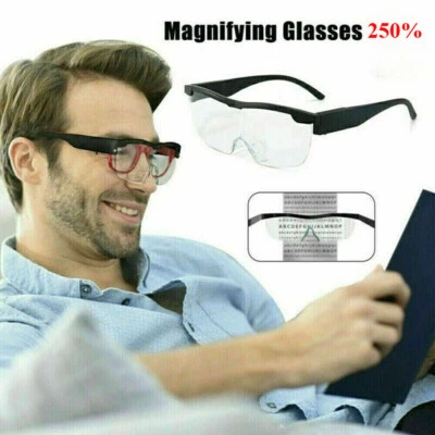 250% Magnifier Glasses With Led Light Magnifying Glasses Loupes Reading Sewing- - Image 1 of 4