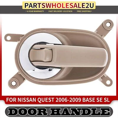 Manija de puerta interior beige del lado del pasajero delantero para Nissan Quest Base S SE SL Foto 1 de 4