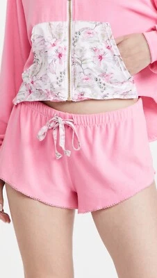 Pantalones Cortos LoveShackFancy x Hurley Paño de Terry Sólido Playa Caminar Rosa Nuevos con Etiquetas - Talla XL Foto 1 de 3