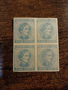 Vintage Stamps 1930-40, 5cent Confederate states,Lt.Yellow,M,VfH,(see notes) - Picture 1 of 2