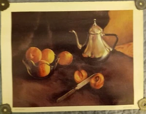 Julie M. Schindler - Silber & Gold 12 x 16" MCM amerikanische realistische Kunst Shabby Chic - Bild 1 von 2