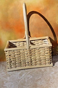 Carrito de utensilios de mimbre ratán para servir cesta de picnic ¡ENVÍO GRATUITO! - Imagen 1 de 7