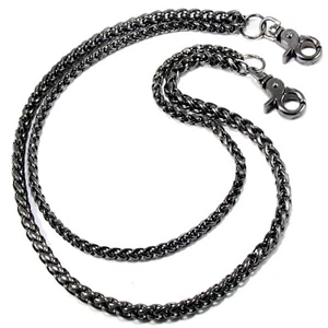 Cadena billetera DK de doble techo básica para motociclista camionero llave (24") negra CS138 - Imagen 1 de 6