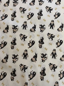 Hasbro Mr Monopoly fabric - 100% cotton - White - Camelot - BTY - Picture 1 of 4