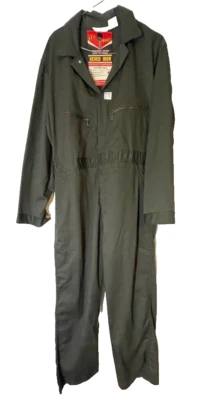 VTG NWT Key Imperial Green Fatigue Coveralls 70s Size 42 - Image 1 of 4