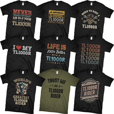 GILDAN T-SHIRT BIKER TL1000R. DISEGNI FANTASTICI E DIVERTENTI. REGALO MOTOCICLISTA