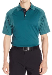 New Mens PGA Tour Pro Series Motionflux Deep Sea Green Golf Polo Rugby Shirt S - Picture 1 of 2