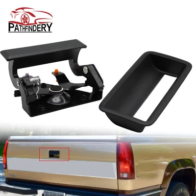 Tailgate Handle & Bezel for Chevrolet GMC C/K 1500 2500 3500 Pickup Truck Black - Image 1 of 4