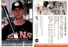 Jason Columbus 2004 MultiAd Hagerstown Suns #8 RC Card *AutographDen*