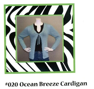 Chicks with Sticks Knitting Pattern 020 Ocean Breeze Cardigan Women 30-40 AdvBeg - Picture 1 of 2
