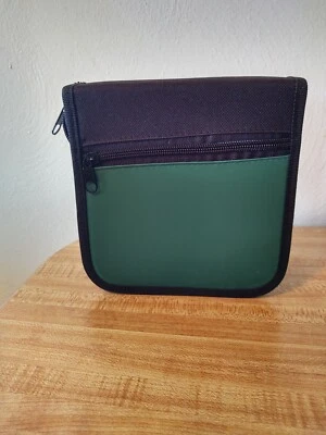 Suporte de armazenamento 16 CD DVD Blu Ray - organizador com fecho de zíper - Imagem 1 de 3