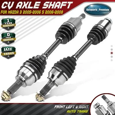 2x Conjunto de eje CV delantero para Mazda 3 05-06 5 2006-2008 L4 2,3 L transmisión automática Foto 1 de 4