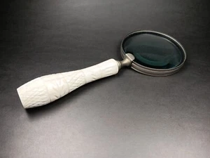Vintage Magnifying Glass Library Desk Bone Handle Coffee Table Decor - Picture 1 of 10