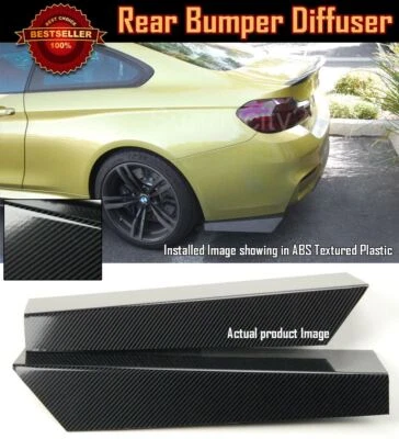 Pair 18" Rear Bumper Carbon Effect Apron FIn Splitter Diffuser Valence For Dodge - Image 1 of 4