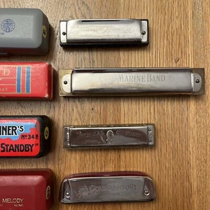 M. HOHNER Harmonica Germany Lot Of 4 Special 20, Marine Band, Old Standby As Is - Picture 1 of 5