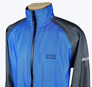 Gore Bike Wear Mens Blue/Gray Gore-Tex Windbreaker Cycling Jacket Size L