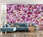 3D Dense Purple Flowers 9650 Wall Paper Wall Print Decal Deco Wall Mural CA Romy