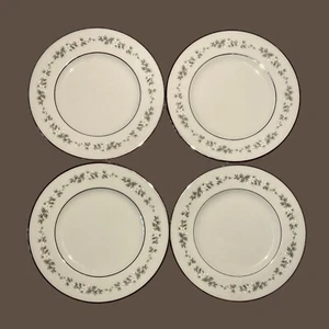 4 Lenox Brookdale H500 6 3/8" Bread Plates USA See Photos & Read - Picture 1 of 10