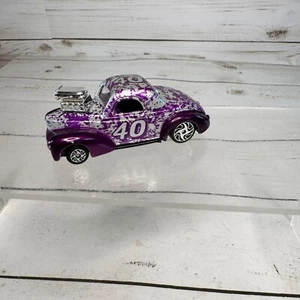 Racing Champions 1941 Willys Coupe Purple #40 Diecast Car 1:64 Scale Vintage - Picture 1 of 5