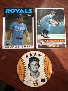 1979 Topps #330 George Brett / 1981 Circle / 1986 Topps #300 / HOF 3B  KC Royals