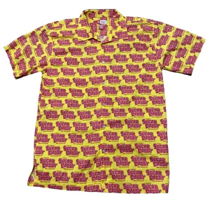 Camisa De Colección Sugar Daddy Hombres XL Roja AOP Caramelo Hawaiano Campamento Objetivo 2001 Abotonada - Imagen 1 de 22