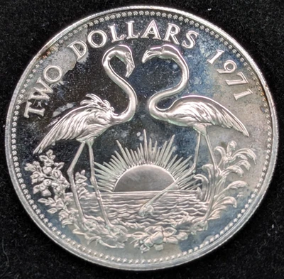 .97 ozt .925 Sterling Silver $2 1971 Double Flamingo Round (J273) - Image 1 of 3