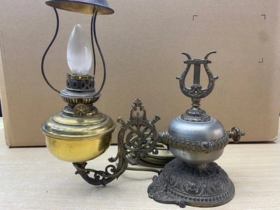 Antike, spezielle Petroleumlampe. - Bild 1 von 4