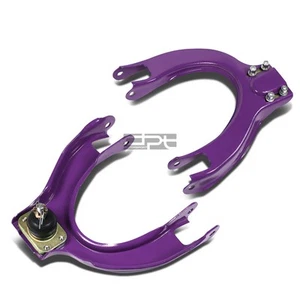 FOR 88-91 CIVIC/CRX EE STEEL PURPLE ADJUSTABLE FRONT UPPER SUSPENSION CAMBER KIT - Picture 1 of 1