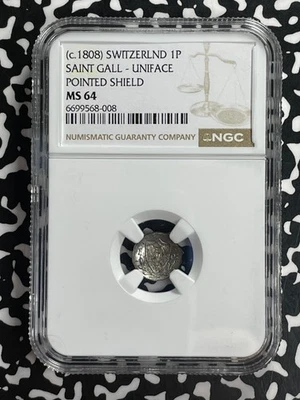(c.1808) Switzerland St. Gallen 1 Pfennig NGC MS64 Lot#G734 Choice UNC! - Image 1 of 3